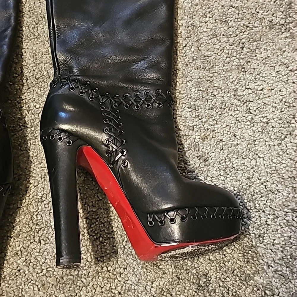 Christian louboutin black thigh high boots - Picture 14 of 16